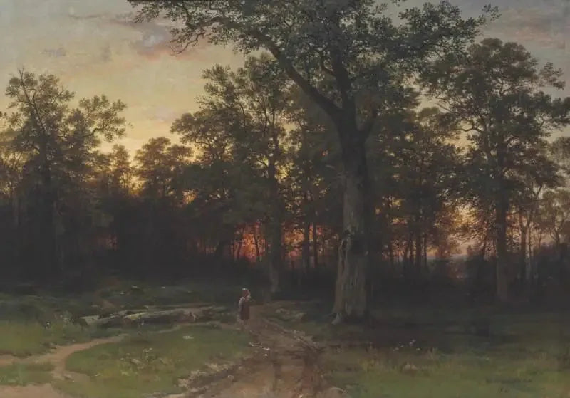 Forêt le soir - Ivan Chichkine image 1 copie de tableau peinte à la main