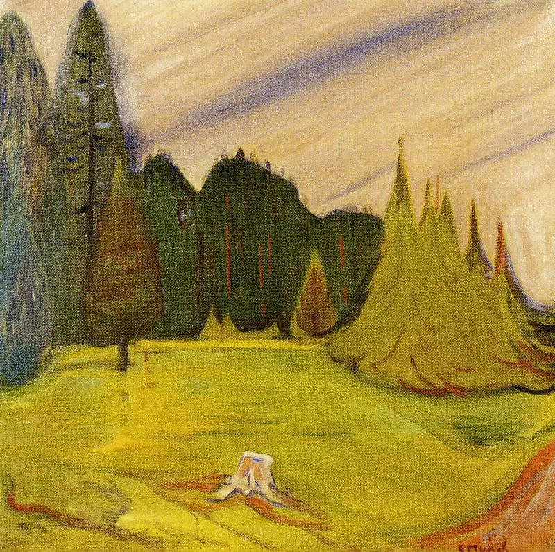 Forêt sur le chemin de Borre - Edvard Munch