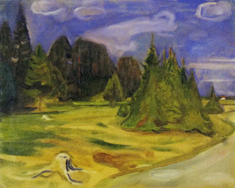 Forêt sur le chemin de Borre - Edvard Munch