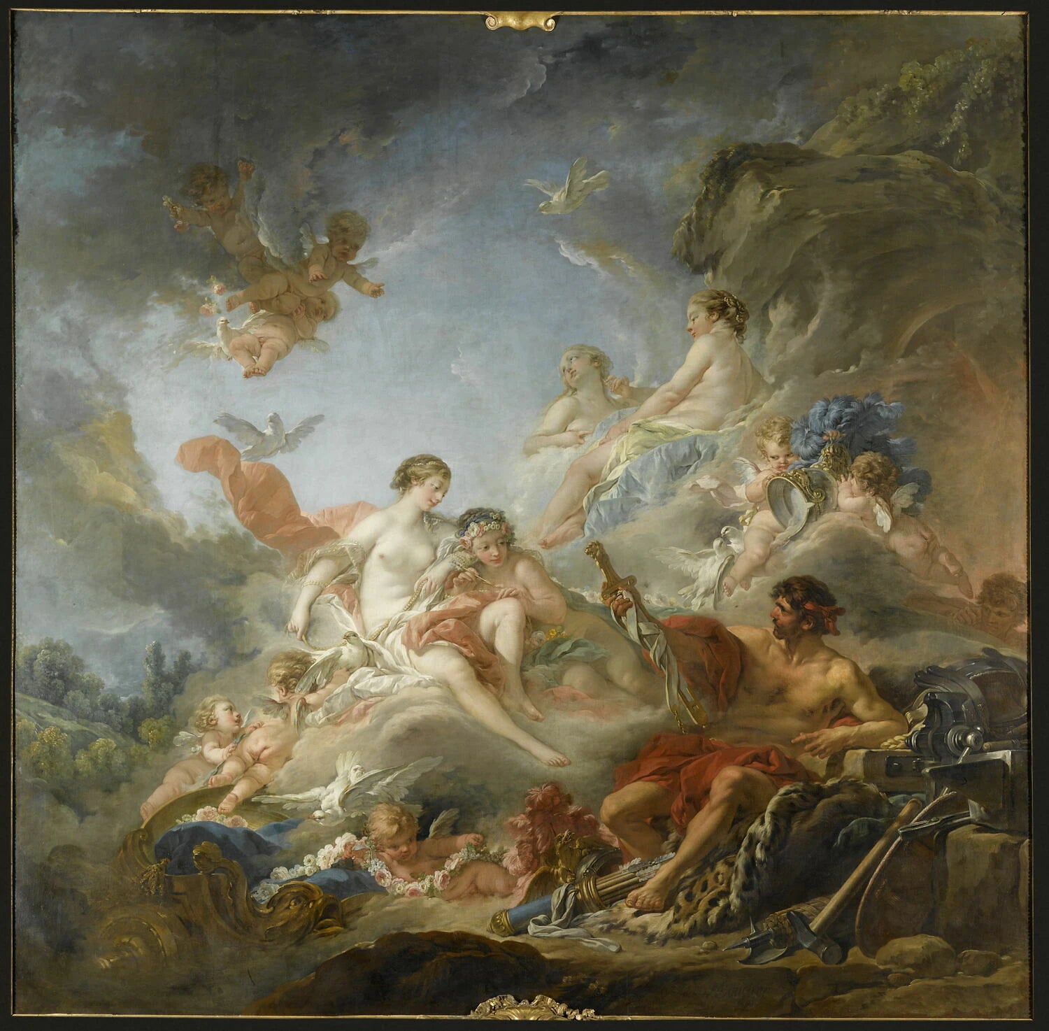 Les forges de Vulcain, ou Vulcain présentant à Vénus des armes pour Énée - François Boucher