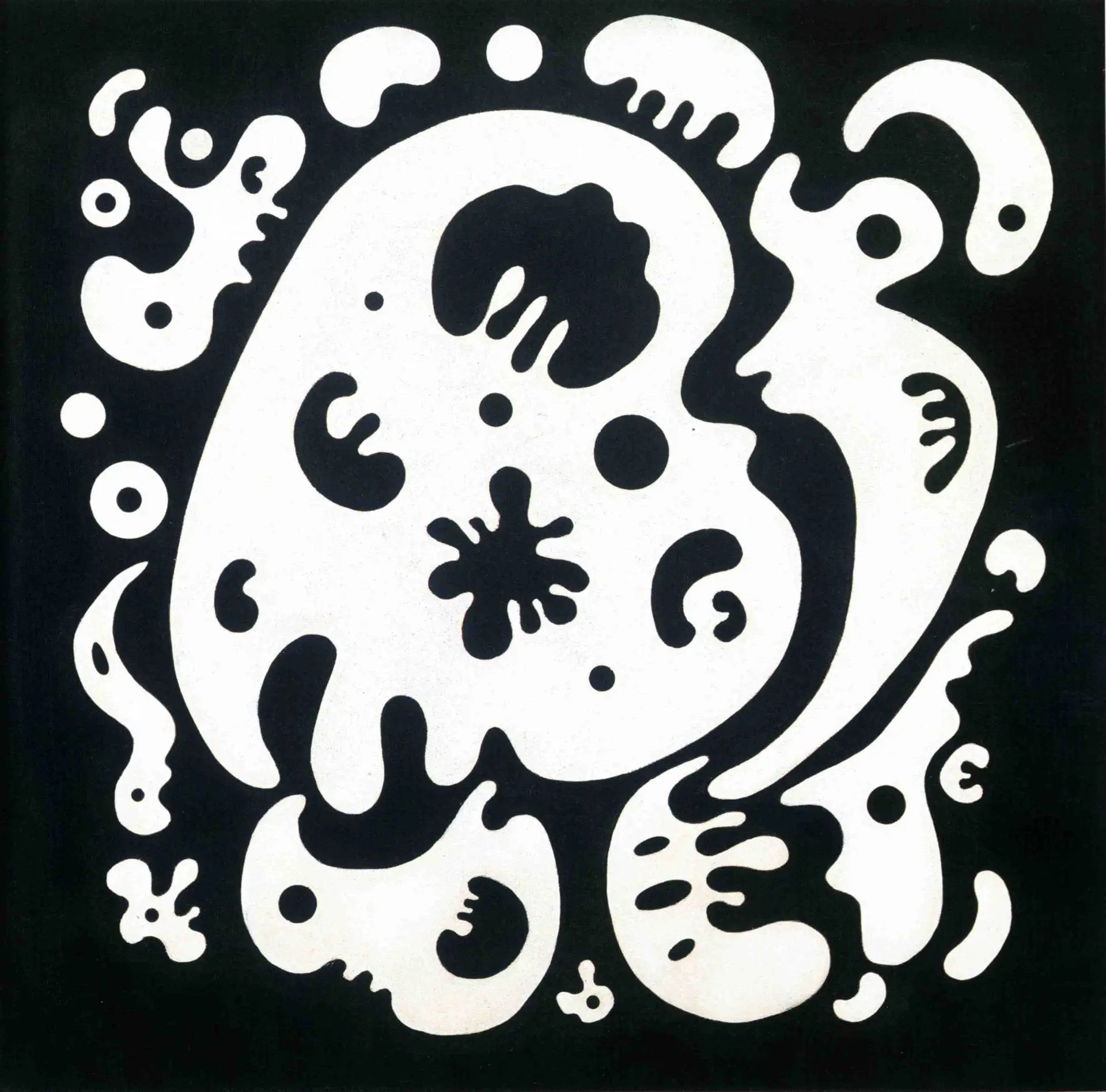 Formes noires sur blanc - Vassily Kandinsky image 1 reproduction artisanale de tableau