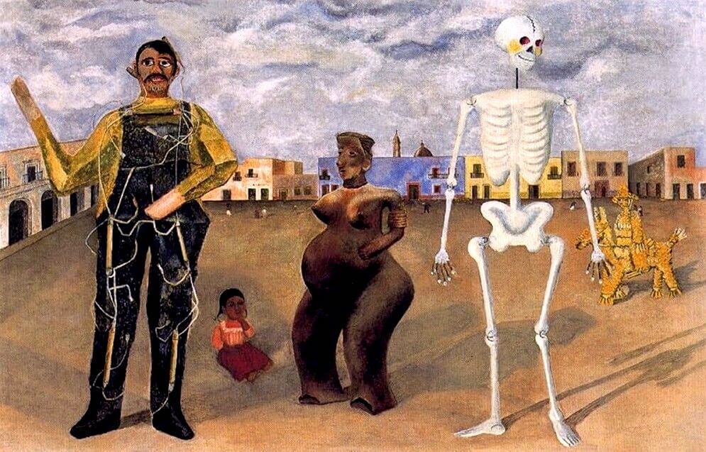 Quatre habitants de Mexico - Frida Kahlo image 1 reproduction de peinture à l’huile
