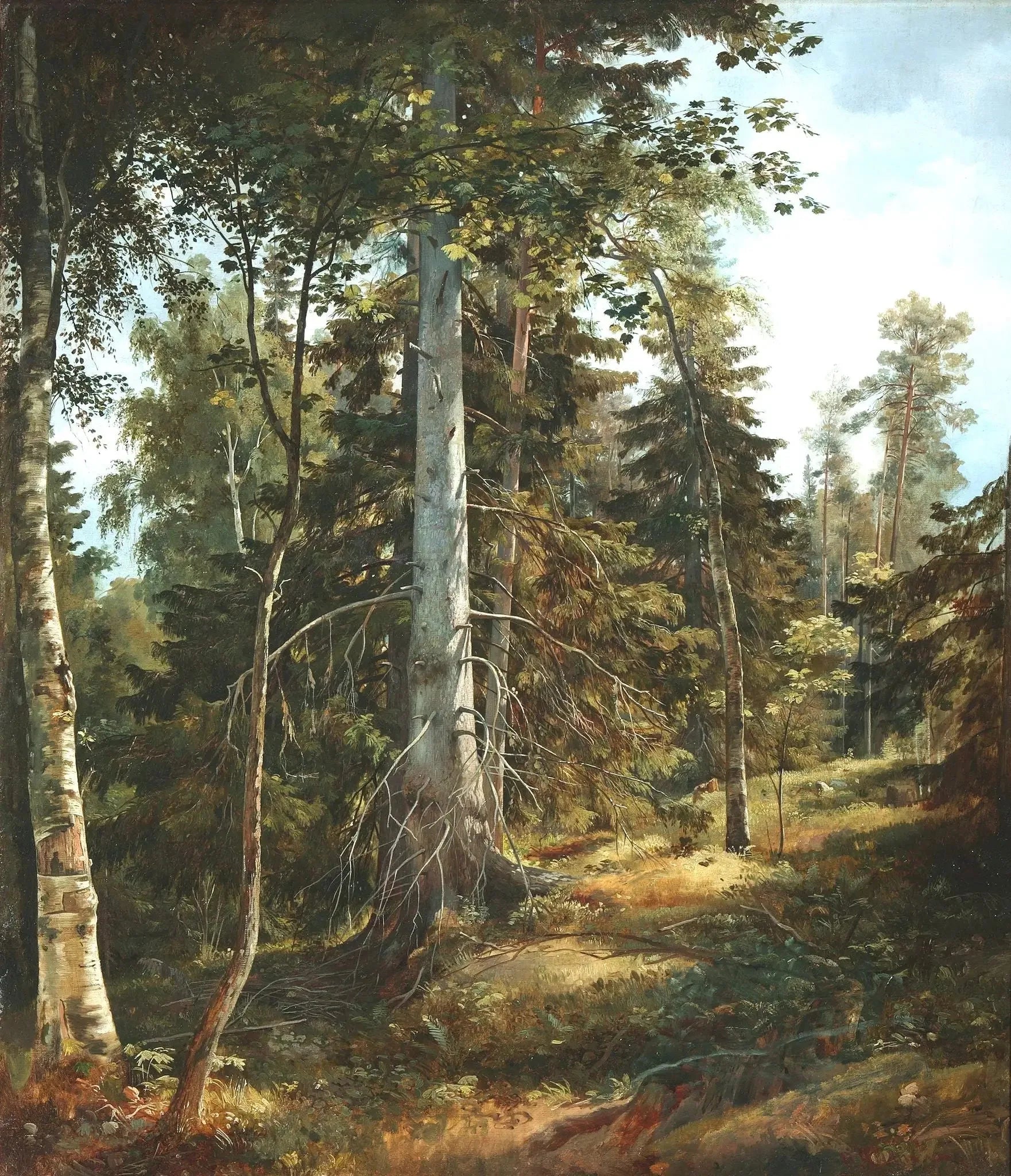 Fourré forestier - Ivan Chichkine image 1 reproduction artisanale de tableau