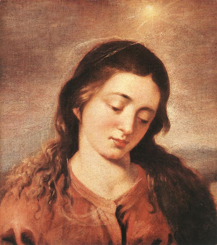 Fragment avec la tête de la Vierge - Alonso Cano image 1 reproduction de peinture à l’huile