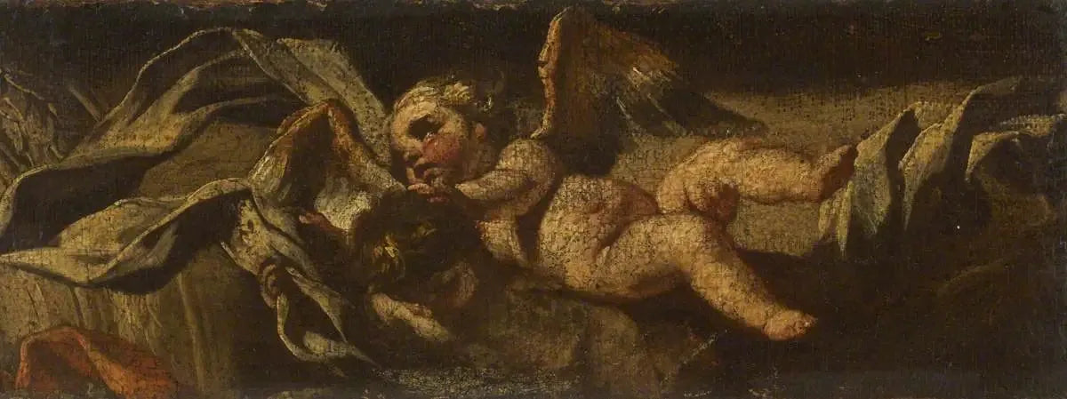 Fragment : Chérubin - Antonio da Correggio image 1 tableau peint à l’huile sur toile