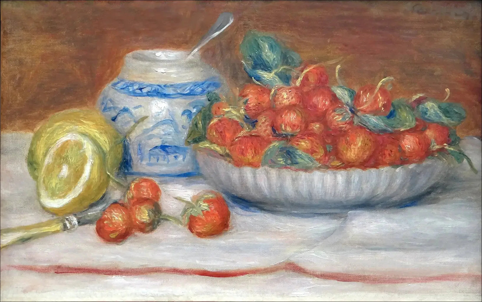 Fraises - Pierre-Auguste Renoir image 1 reproduction de peinture à l’huile