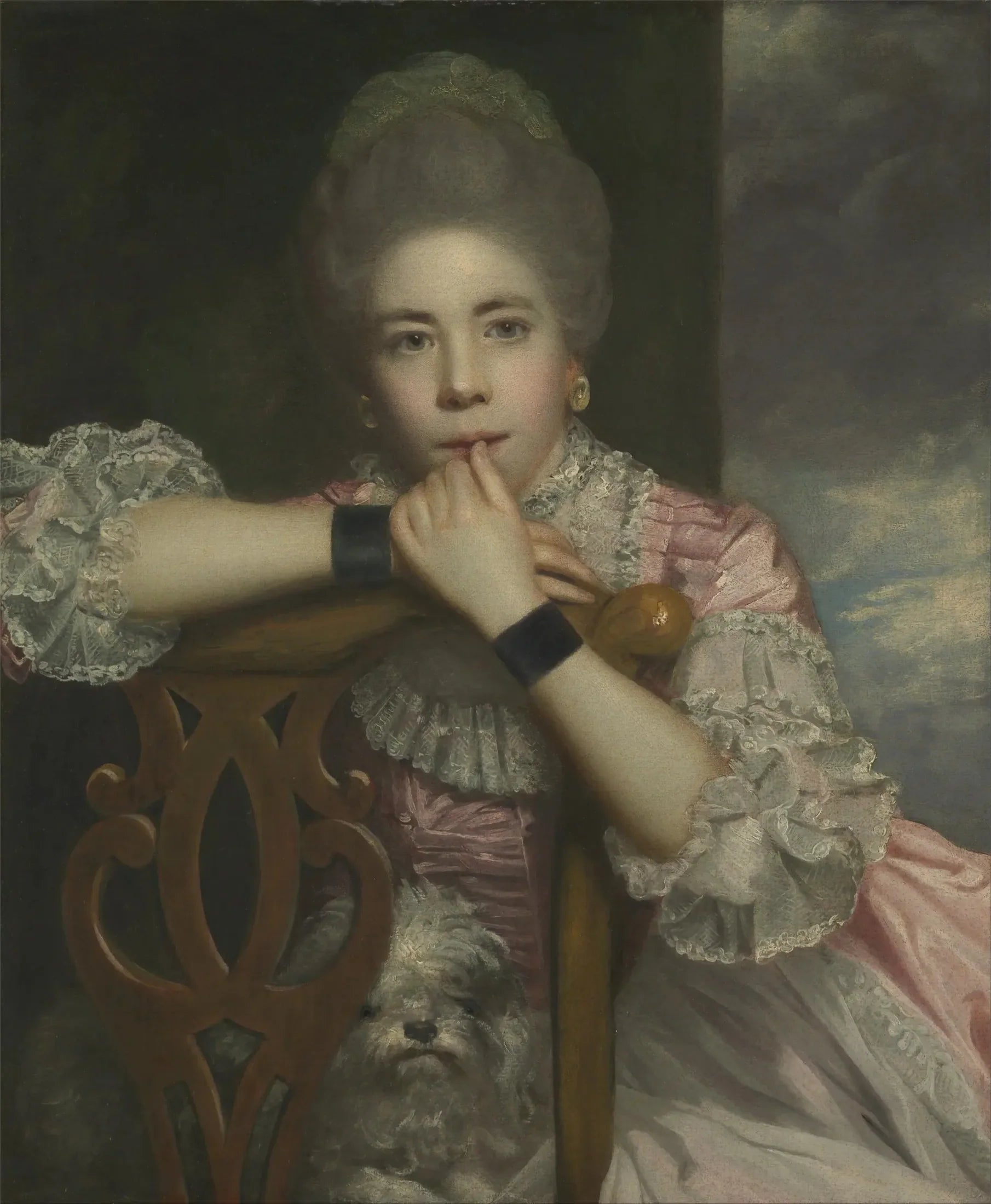 Frances Abington (née Barton) dans le rôle de Miss Prue dans « Love for Love » de William Congreve - Joshua Reynolds image 1 copie peinte à la main à l’huile