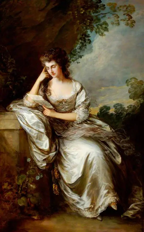 Frances Browne (1746–1811), Mme John Douglas - Thomas Gainsborough image 1 copie de tableau peinte à la main