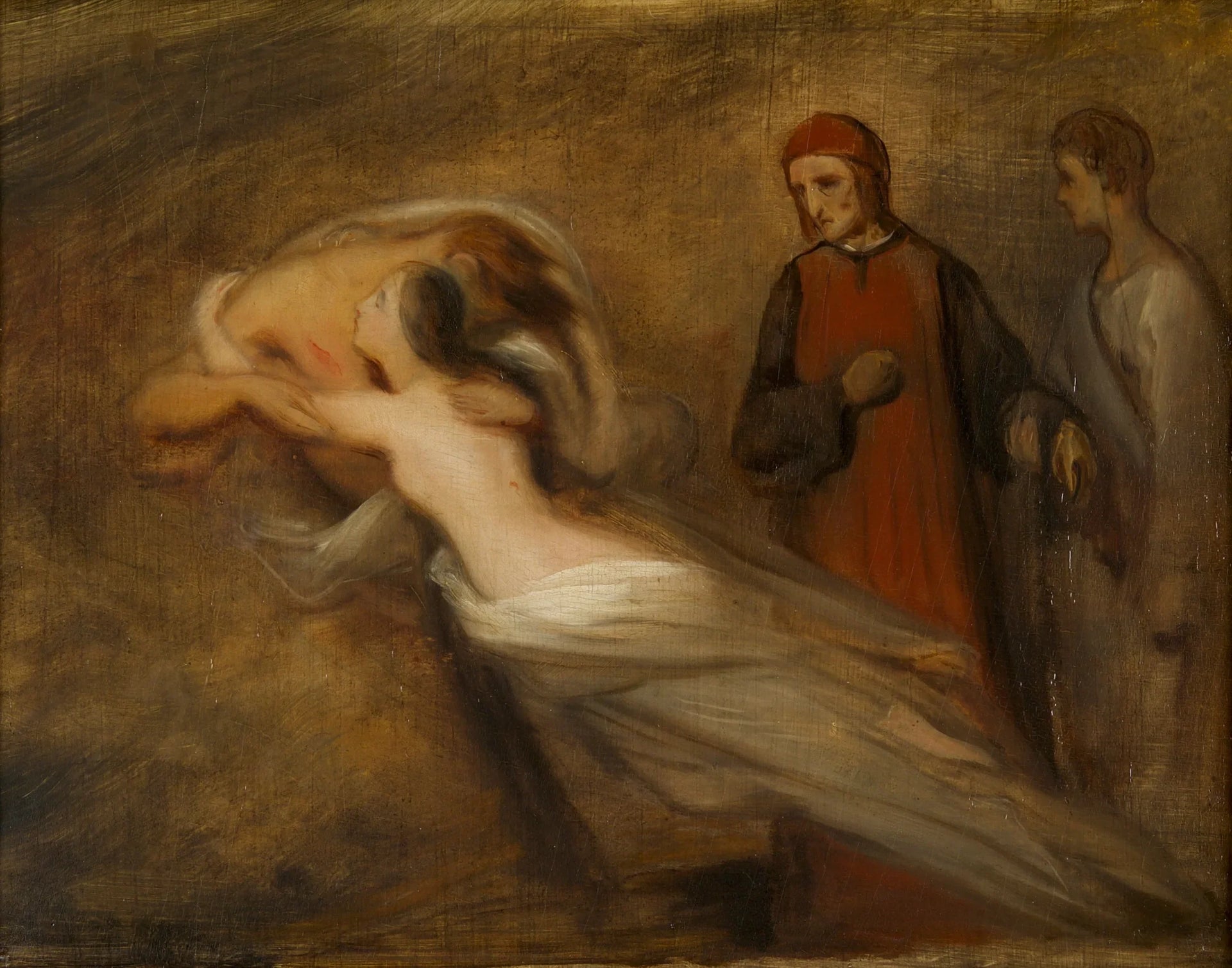Francesca da Rimini en Paolo - Ary Scheffer image 1 copie peinte à la main à l’huile