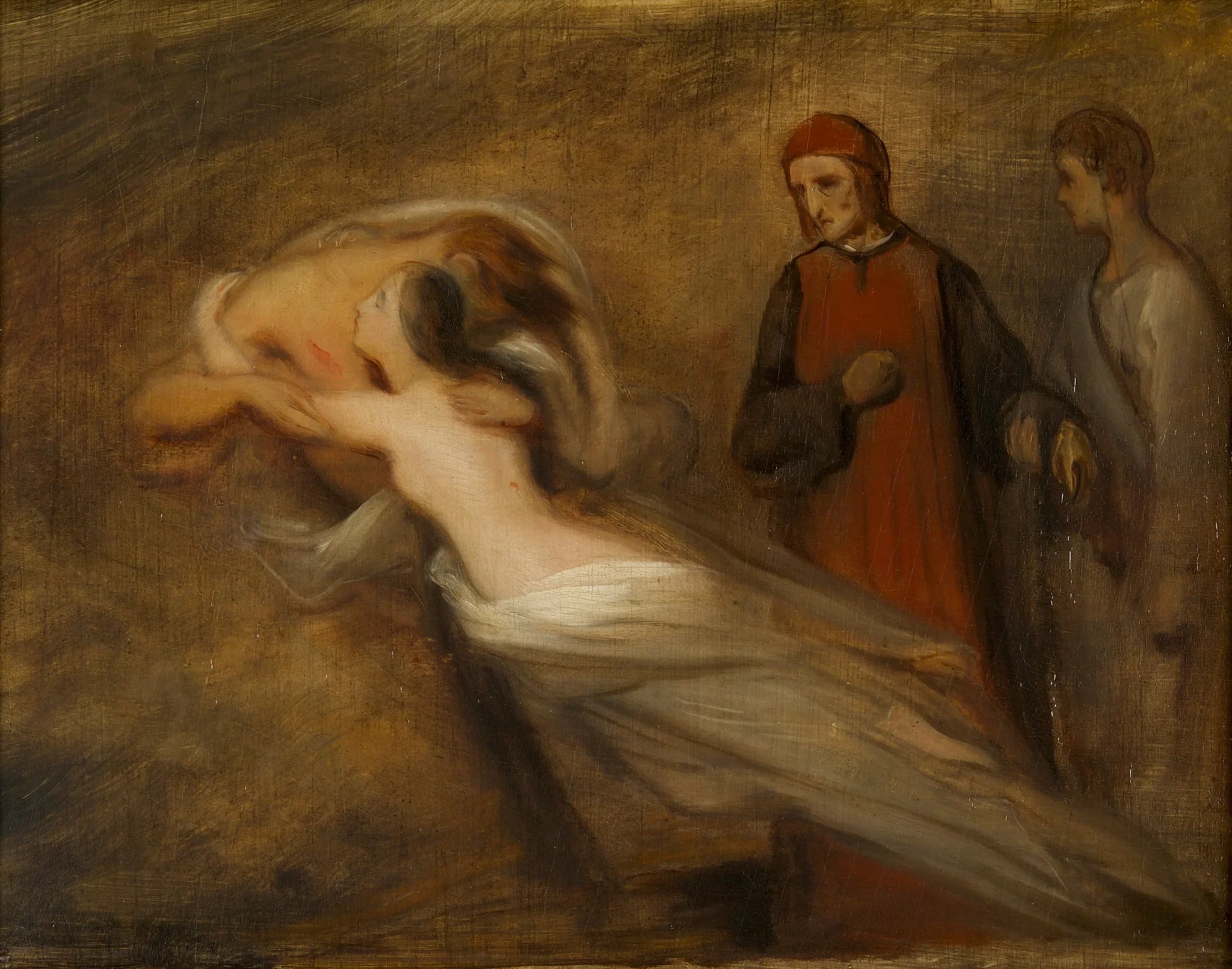 Francesca da Rimini en Paolo - Ary Scheffer image 1 copie peinte à la main à l’huile