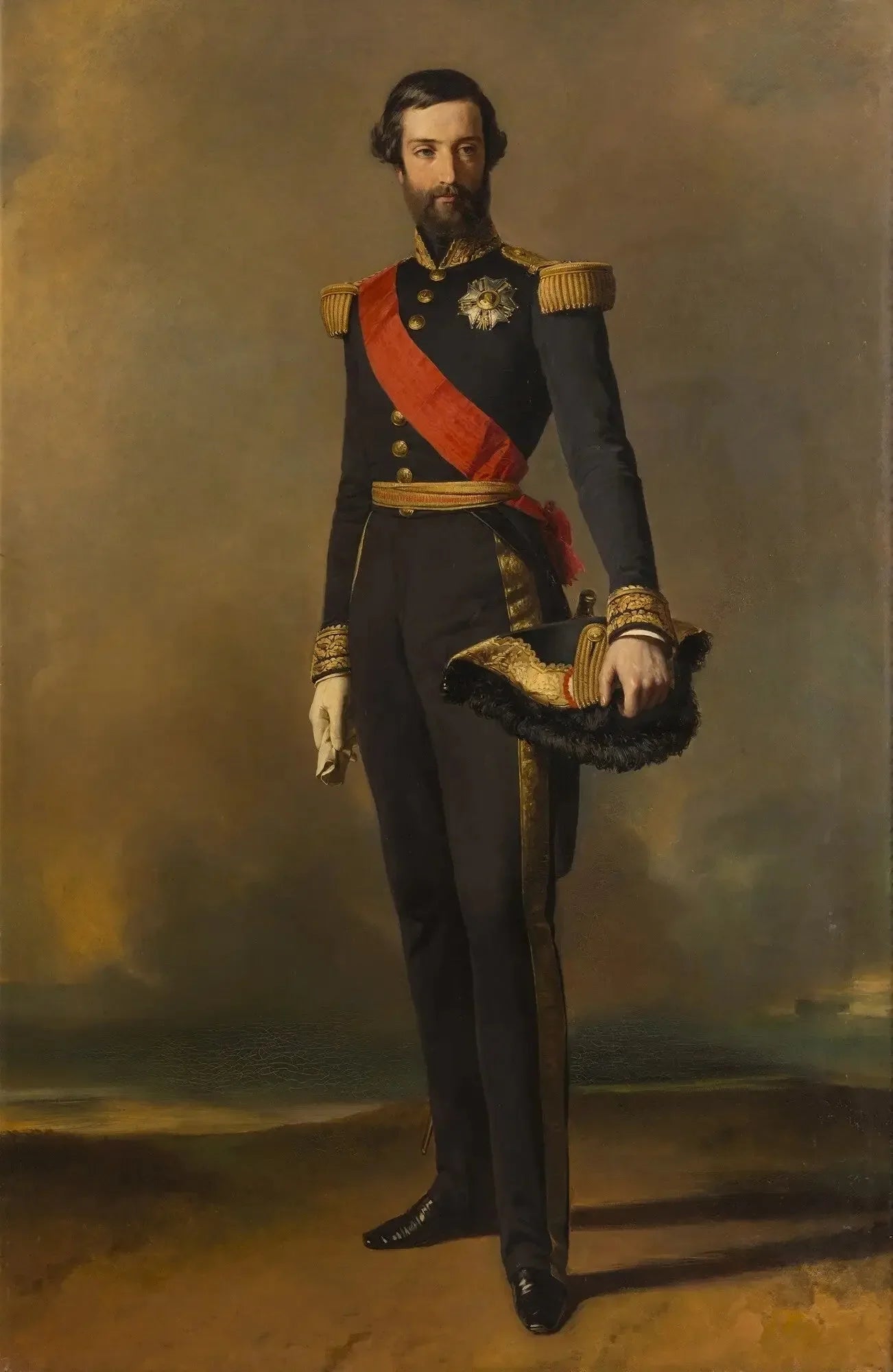 François-Ferdinand-Philippe d'Orléans, prince de Joinville (1818-1900) - Franz Xaver Winterhalter image 1 copie de tableau peinte à la main
