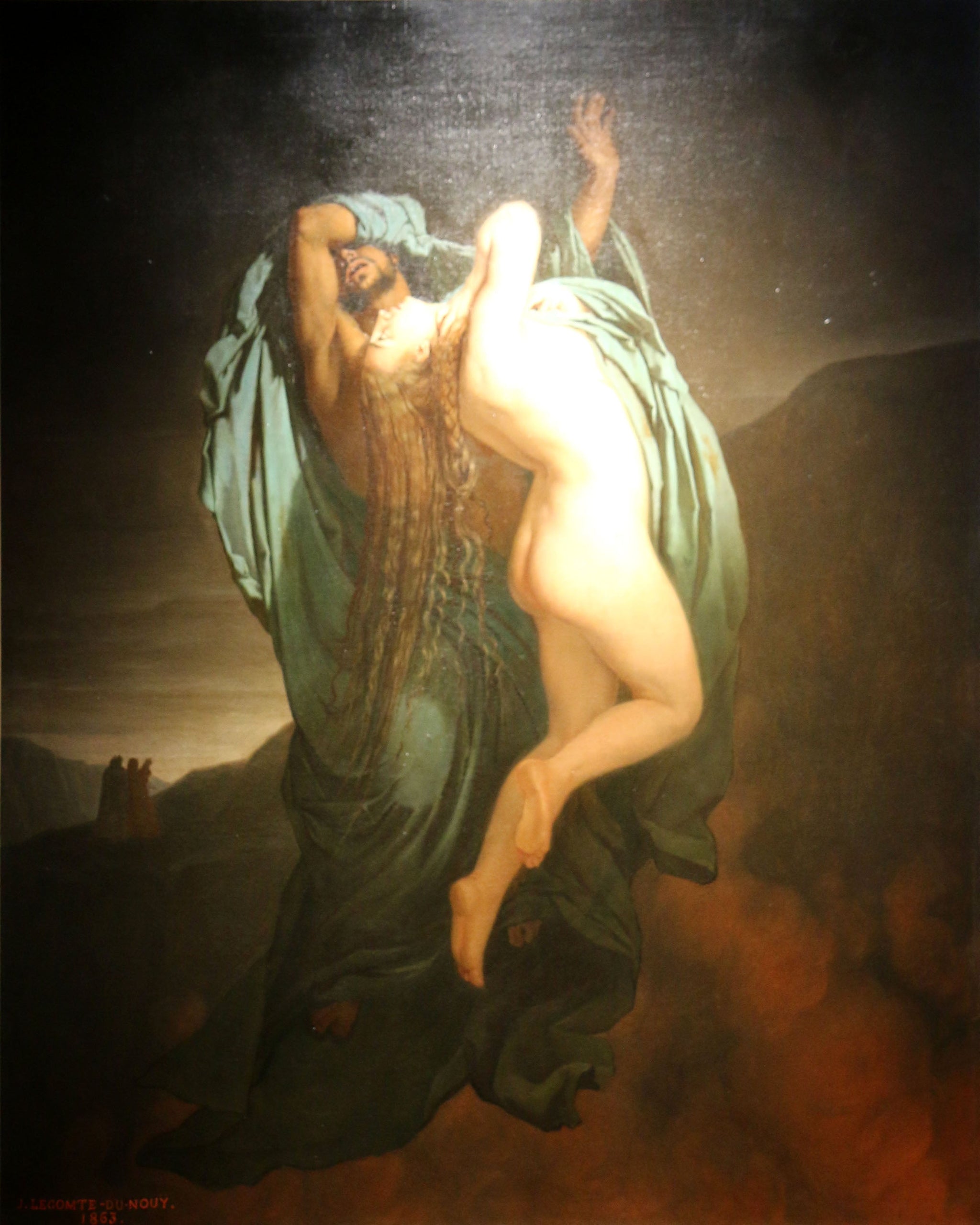 Françoise de Rimini aux enfers - Jean-Jules-Antoine Lecomte du Nouÿ image 1 reproduction d’œuvre d’art à l’huile