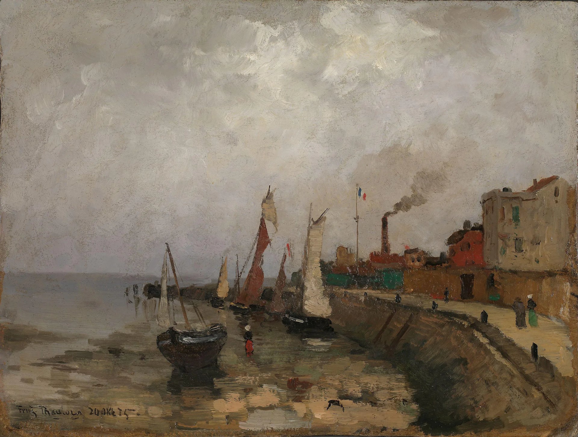 Fransk havn (Le Havre) - Frits Thaulow image 1 tableau peint à l’huile sur toile