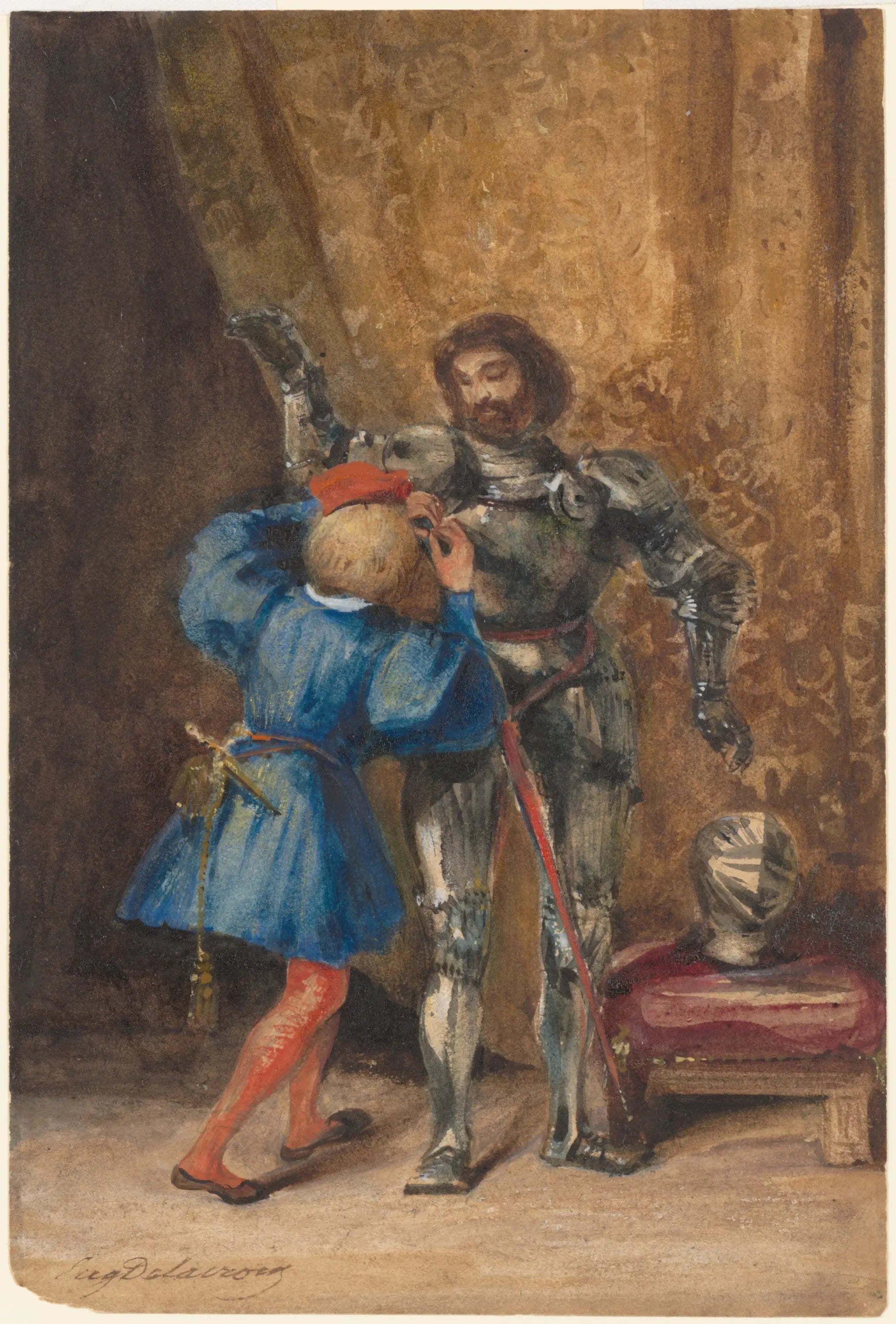 Franz Lerse ou Goetz von Berlichingen armés par une page - Eugène Delacroix image 2 reproduction réalisée par Alpha Reproduction