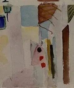 Frau auf der Straße in Tunis - August Macke