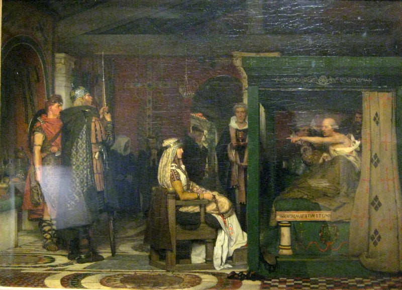 Frédégonde visitant Prétextat sur son lit de mort - Lawrence Alma-Tadema