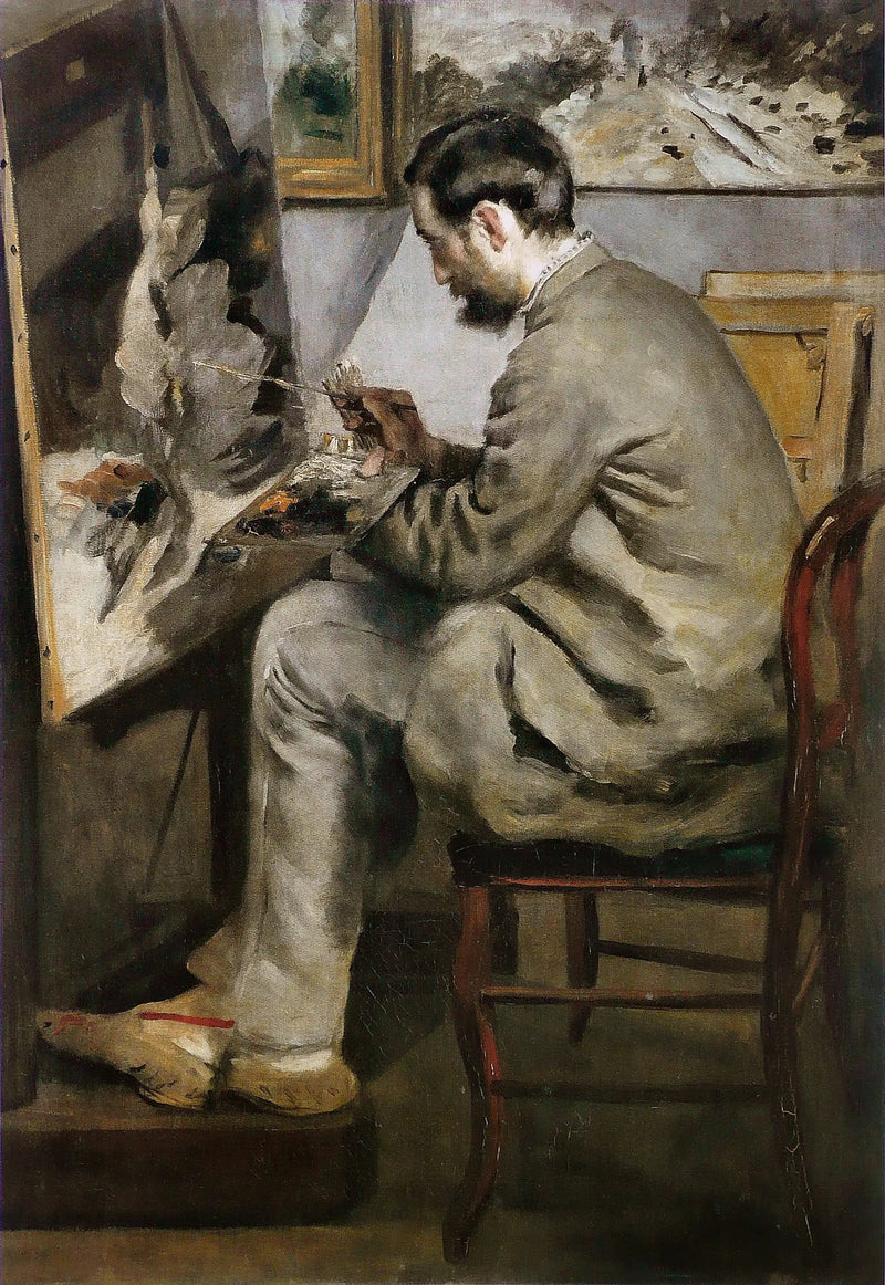 Frédéric Bazille peignant à son chevalet - Pierre-Auguste Renoir