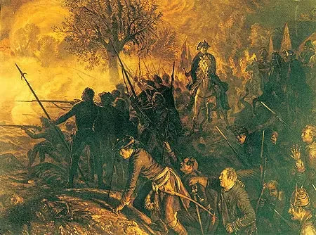 Frédéric et les siens à la bataille de Hochkirch - Adolph von Menzel image 1 reproduction réalisée par Alpha Reproduction