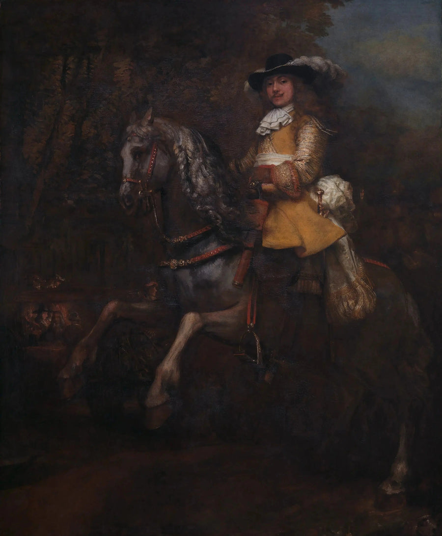 Portrait de Frederik Rihel à cheval – Rembrandt, vers 1663