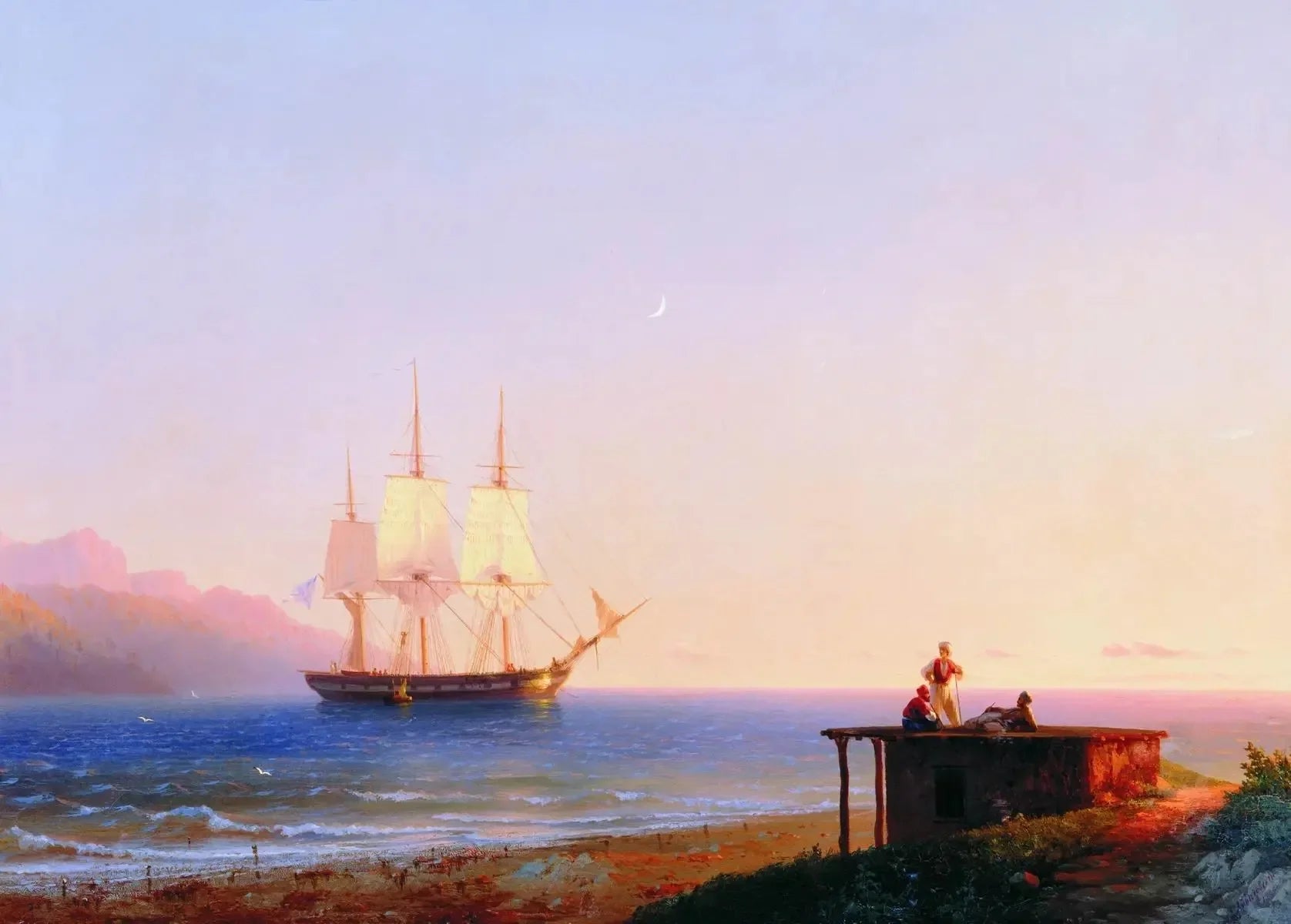 Frégate à la voile - Ivan Aïvazovski image 1 copie peinte à la main à l’huile