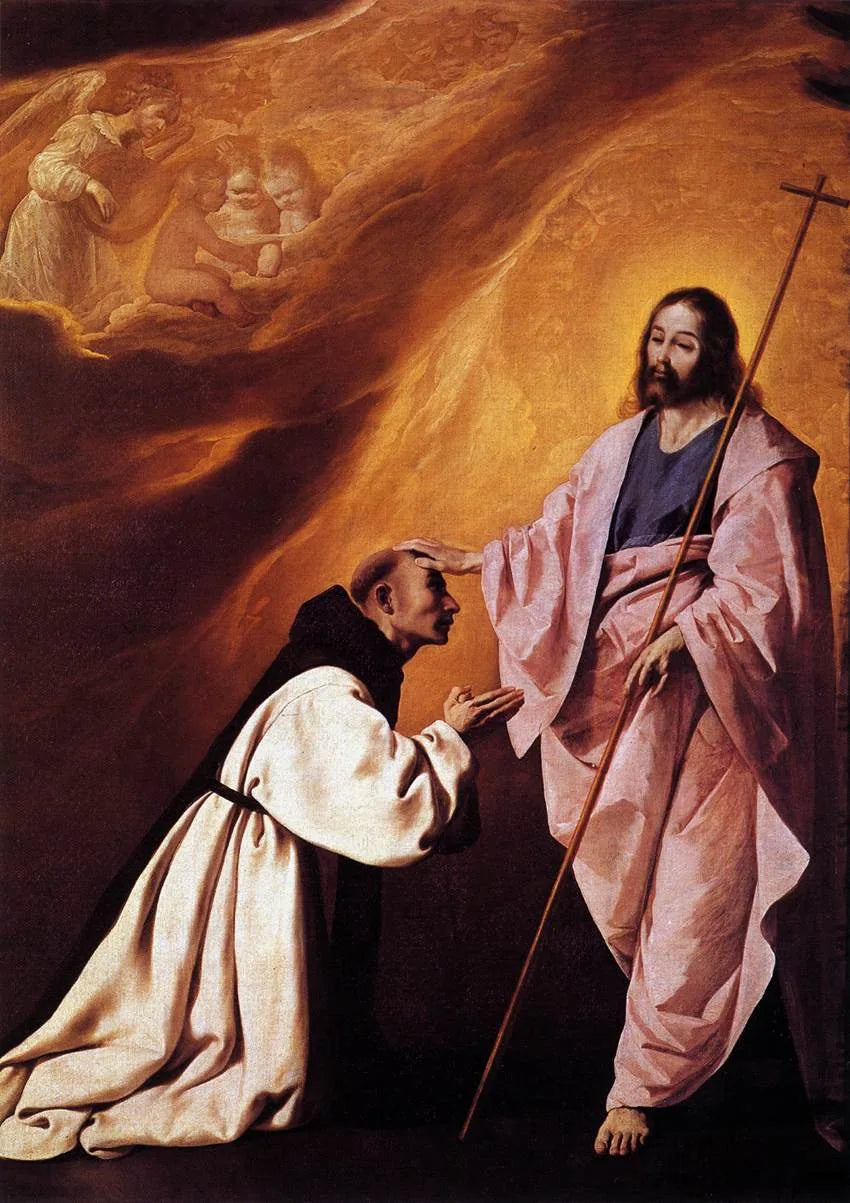Frère Andrés de Salmeron réconforté par le Christ - Francisco de Zurbarán image 1 reproduction artisanale de tableau