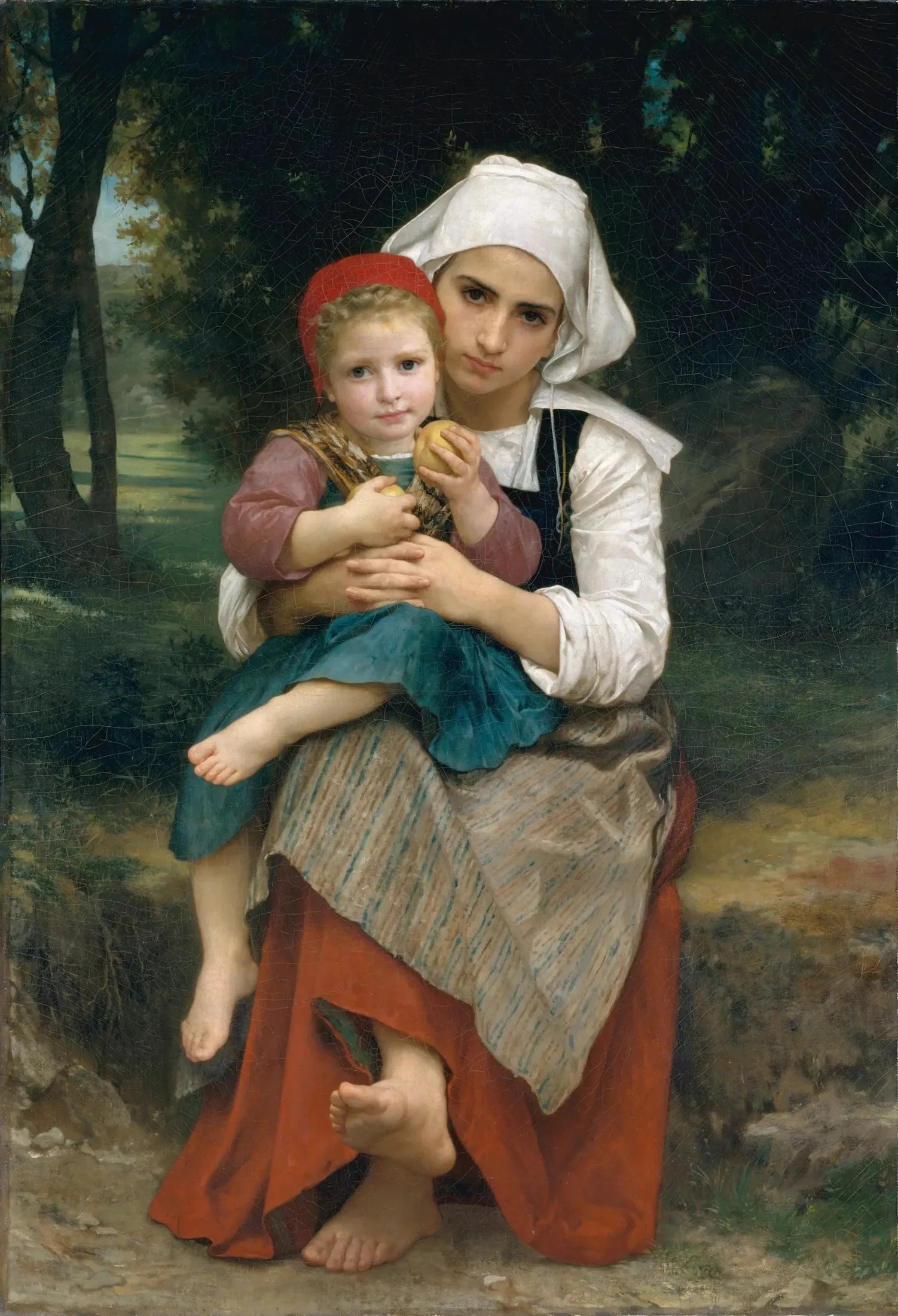 Frère et sœur bretons - Bouguereau image 1 reproduction artisanale de tableau