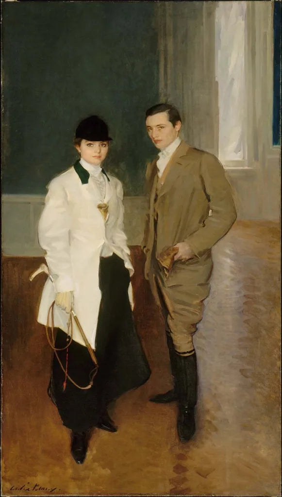 Frère et sœur : Charles Sumner Bird et sa sœur Edith Bird (Mme Robert Bass) - Cecilia Beaux image 1 reproduction de peinture à l’huile