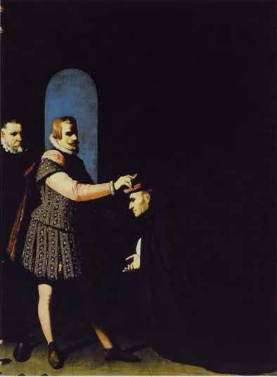 Frère Fernando Yáñez refuse la barrette de l'archevêque de Tolède - Francisco de Zurbarán image 1 reproduction réalisée par Alpha Reproduction