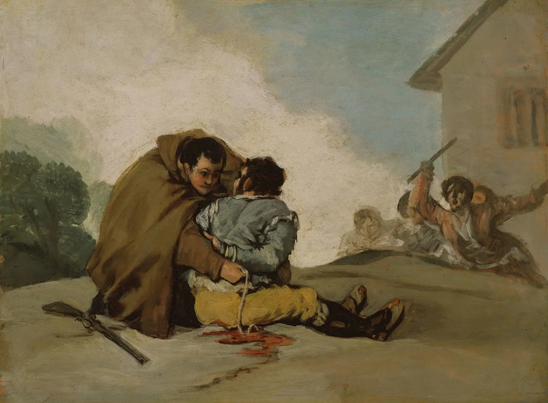 Frère Pedro lie El Maragato avec une corde - Francisco de Goya
