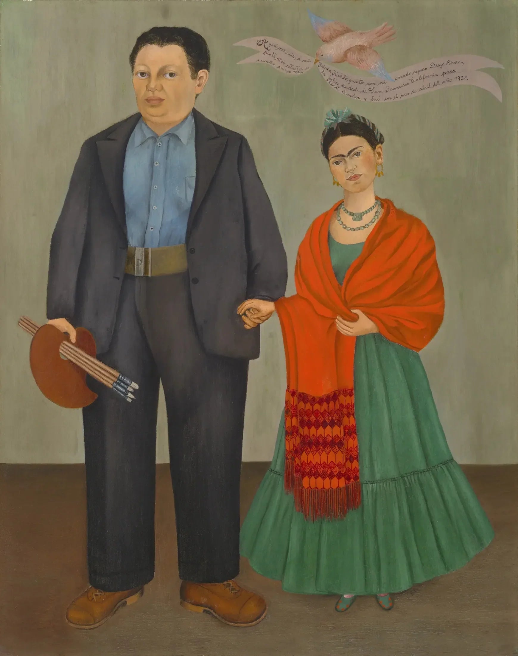 Frida et Diego Rivera - Frida Kahlo image 1 copie de tableau peinte à la main