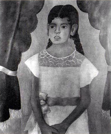 Portrait d’une fillette au ruban autour de la taille - Frida Kahlo