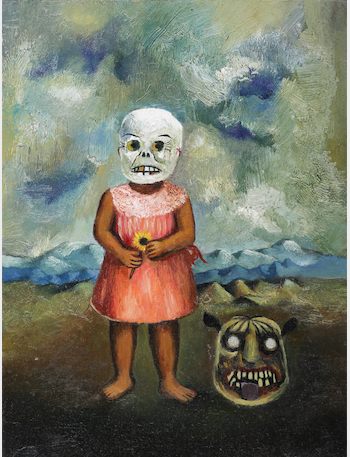 Fillette au masque mortuaire II — Frida Kahlo, 1938