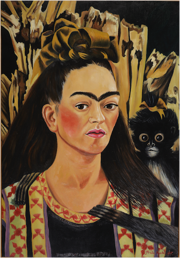 Autoportrait avec un singe (1945) — Frida Kahlo, 1945