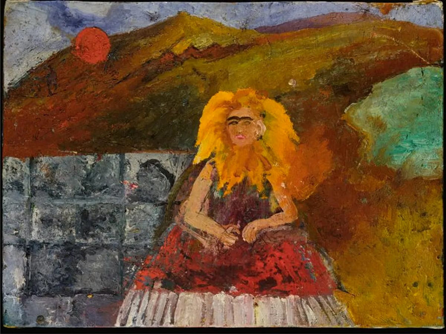 Frida en flammes (Autoportrait dans un tournesol) - Frida Kahlo