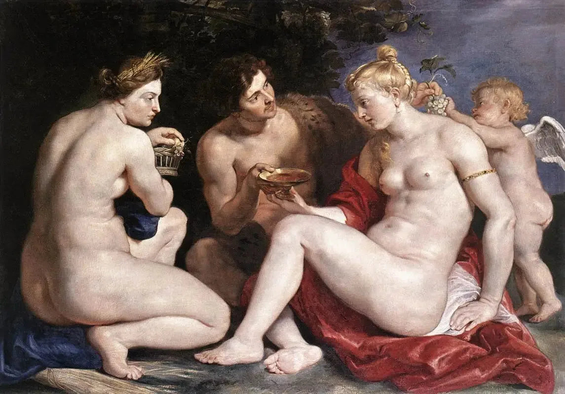 Friget Sine Baccho et Cerere Vénus - Peter Paul Rubens image 1 copie peinte à la main à l’huile