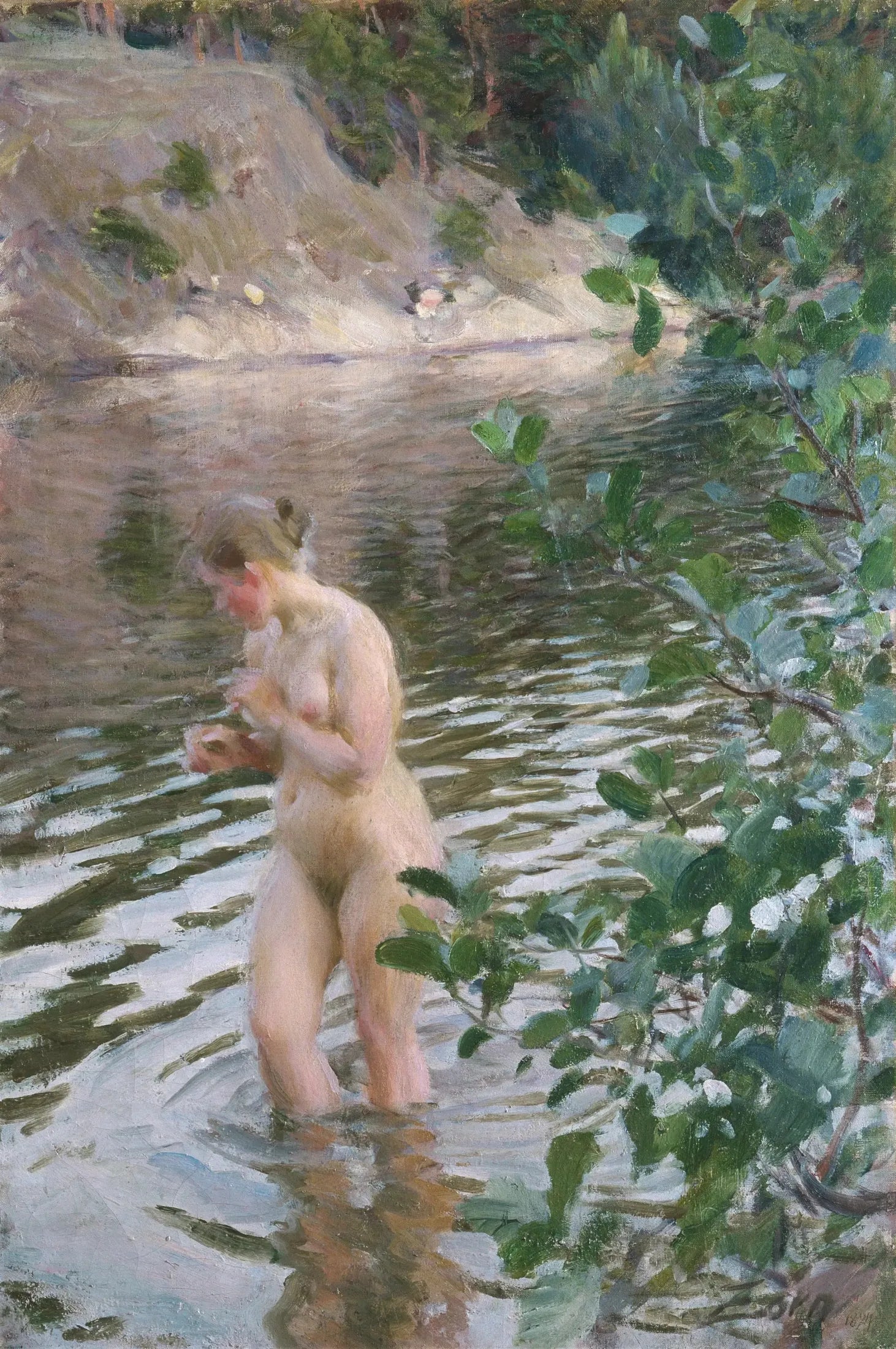Frileuse - Anders Zorn image 1 reproduction de peinture à l’huile