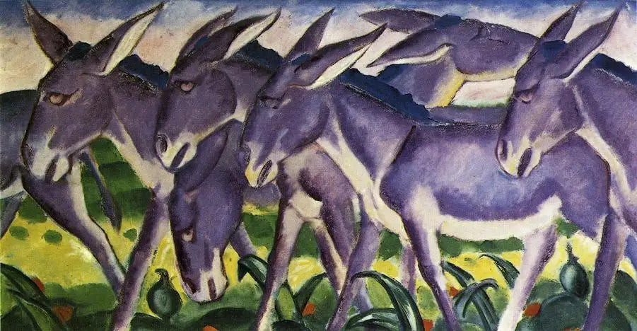 Frise de l'âne - Franz Marc image 1 reproduction de peinture à l’huile