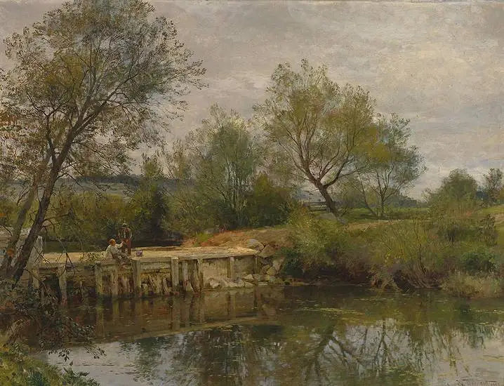 Frühlingstag auf dem Land - Hugo Darnaut image 1 copie de tableau peinte à la main