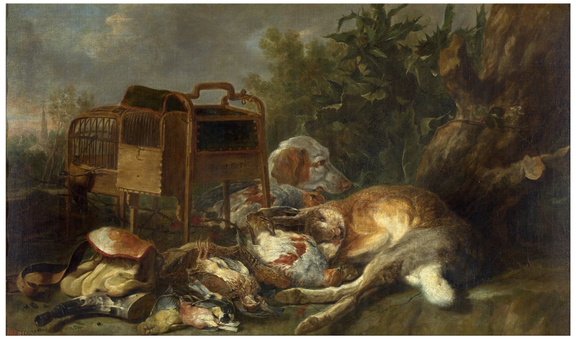 Fruits de la chasse avec un chien - Jan Fyt