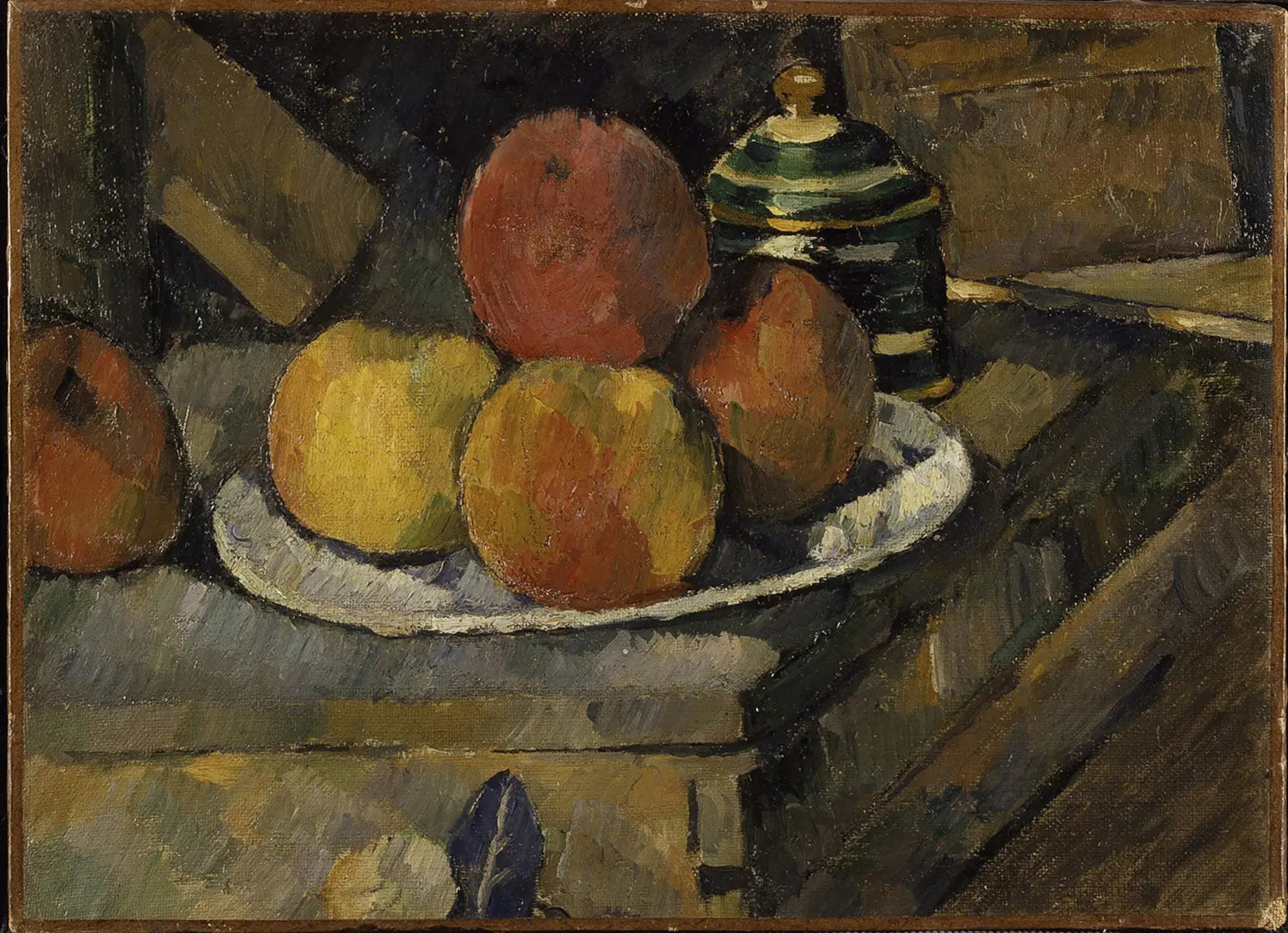 Fruits et sucrier - Paul Cézanne image 1 reproduction artisanale de tableau