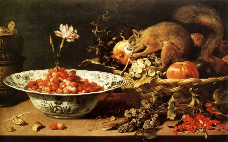 Fruits, œillet et écureuil - Frans Snyders