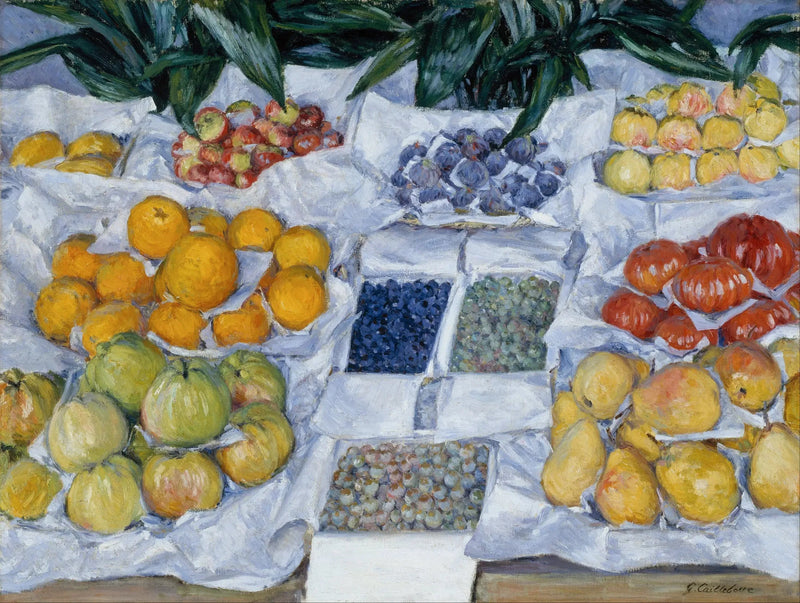 Fruits présentés sur un présentoir - Gustave Caillebotte