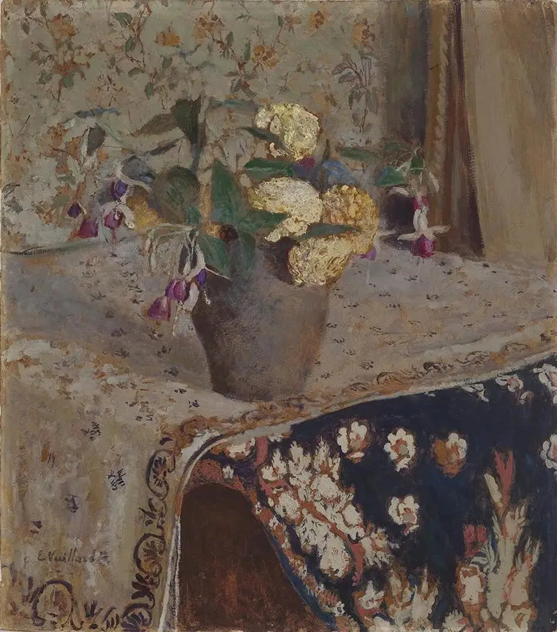 Fuchsias et œillets d'Inde - Édouard Vuillard