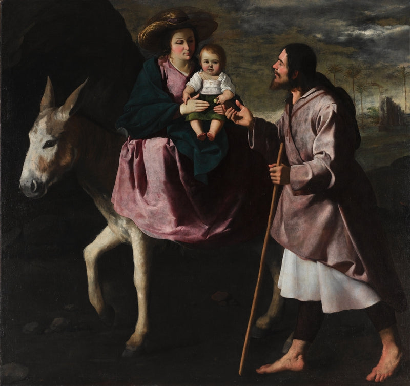 Fuite en Égypte - Francisco de Zurbarán image 1 reproduction de peinture à l’huile