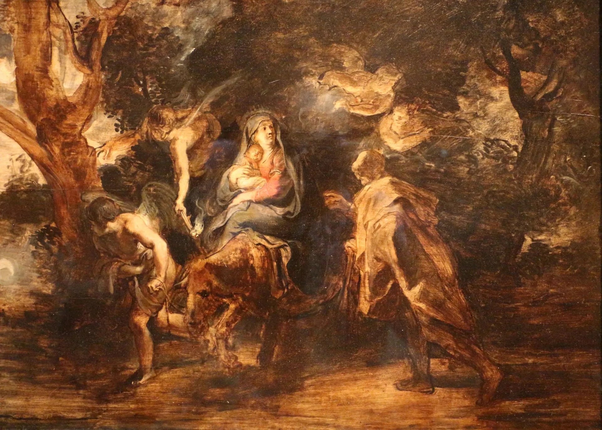 Fuite en Égypte - Peter Paul Rubens image 1 copie de tableau peinte à la main