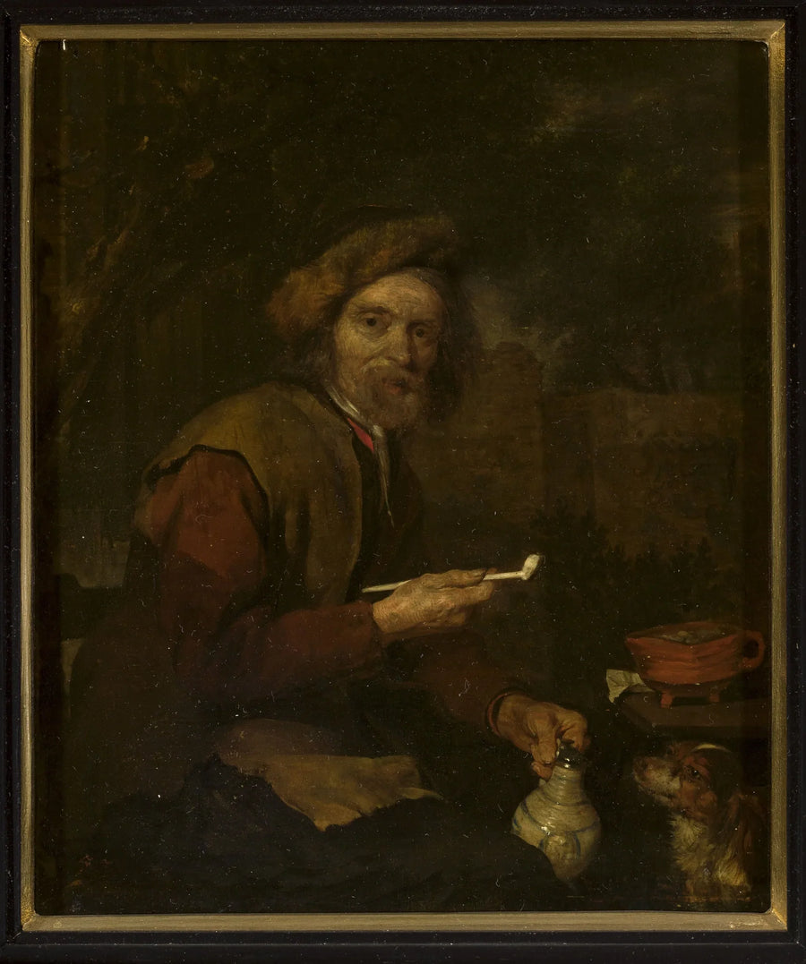 Fumeur avec une pipe et un pichet à la main - Gabriel Metsu