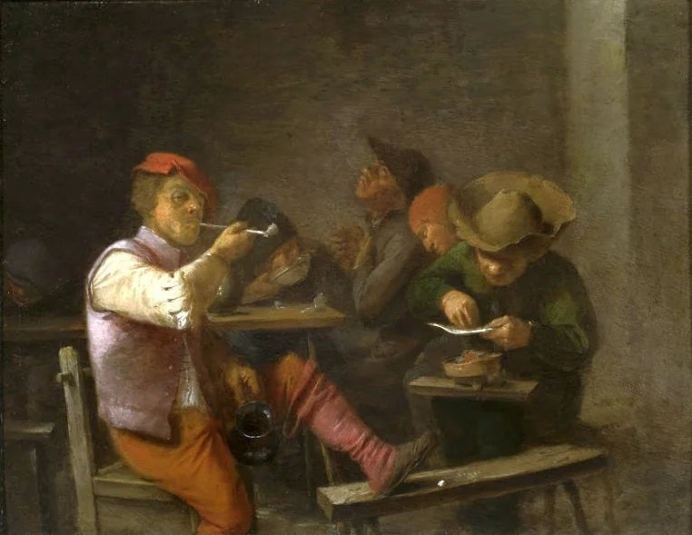 Fumeurs dans une auberge. - Adriaen Brouwer image 1 reproduction artisanale de tableau