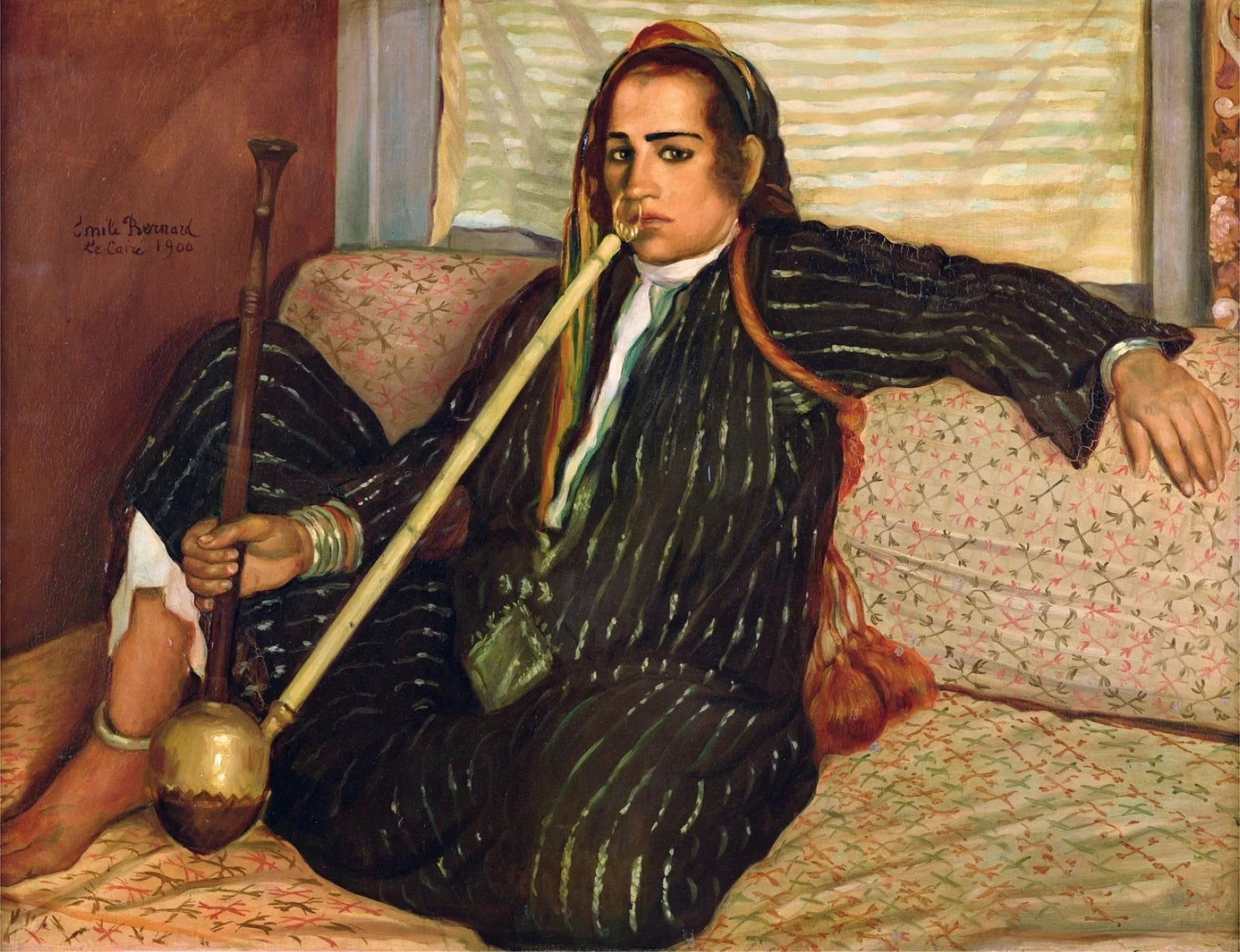 Fumeuse de haschisch - Émile Bernard image 1 reproduction artisanale de tableau
