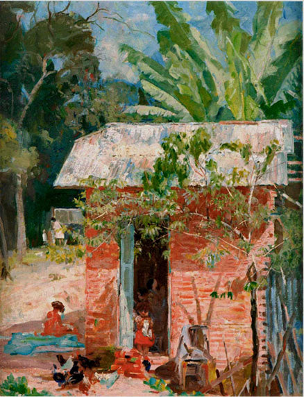 Fundo de casas - Eliseu Visconti image 1 reproduction de peinture à l’huile