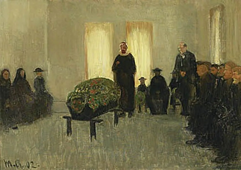 Funérailles d'un pêcheur de Skagen. - Michael Peter Ancher